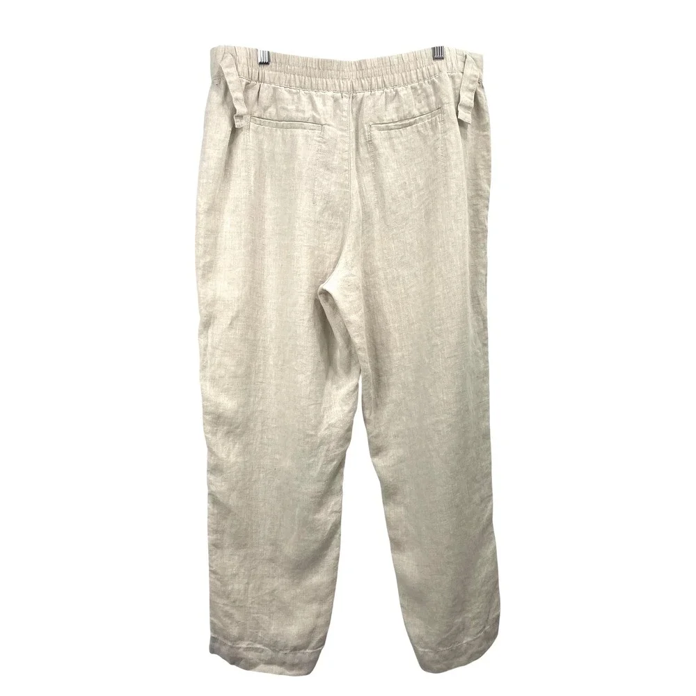 Athleta Voyager 100% Linen PantS Size 16‎ oatmeal neutral